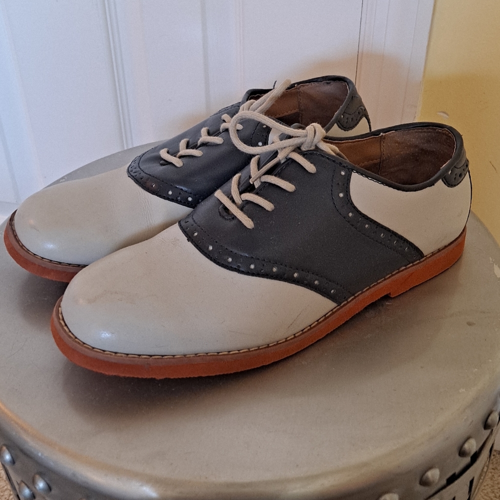 Navy and Grey Saddle Shoes